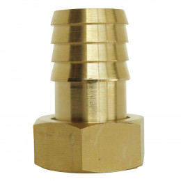 Raccord Laiton Cannelé Droit Femelle 20/27 - Tuyau D.19