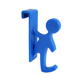 Crochet Pour Sèche Serviette Deco Bleu Tube Plat