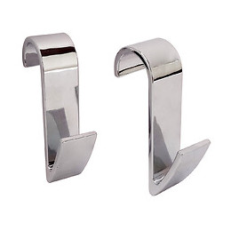 Lot De 2 Crochets Pour Sèche Serviette Tube Rond Chromé