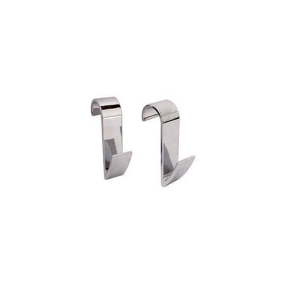 Lot De 2 Crochets Pour Sèche Serviette Tube Rond Chromé