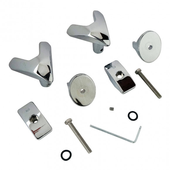 Patères V Pour Sèche Serviette Chromée - Pour Tube Rond  À Visser