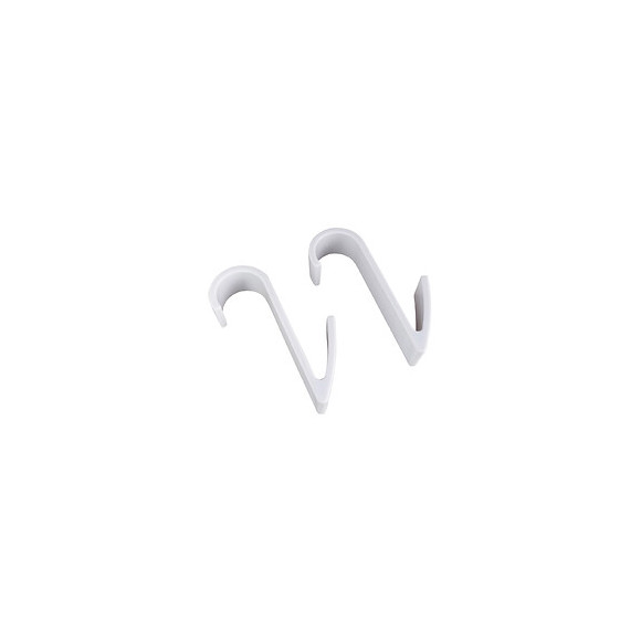 Lot De 2 Crochets Pour Sèche Serviette Tube Rond Blanc
