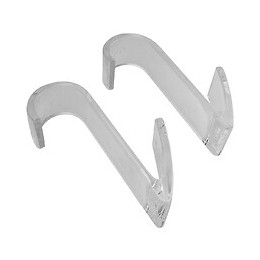 Lot De 2 Crochets Pour Sèche Serviette Tube Rond Transparent
