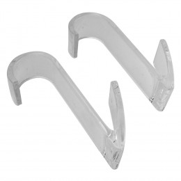 Lot De 2 Crochets Pour Sèche Serviette Tube Rond Transparent