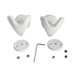 Patères V Pour Sèche Serviette Blanche - Pour Tube Plat À Visser