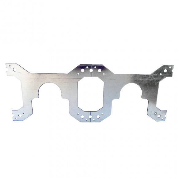 Platine Double Pour Fixation De  Boitiers À Encastrer