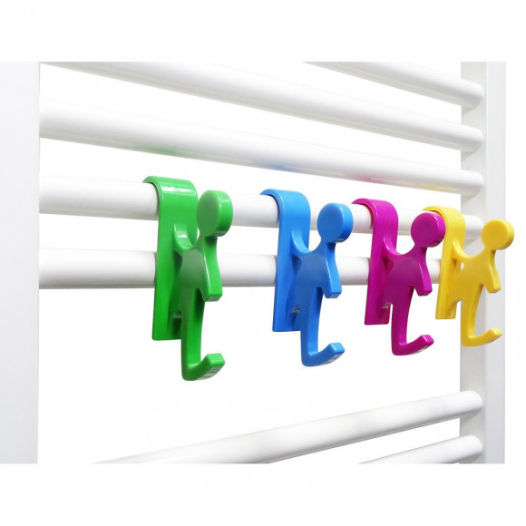 Crochet Pour Sèche Serviette Deco Jaune Tube Rond