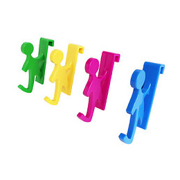 Crochet Pour Sèche Serviette Deco Bleu Tube Plat