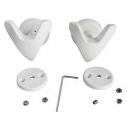 Patères V Pour Sèche Serviette Blanche - Pour Tube Plat À Visser