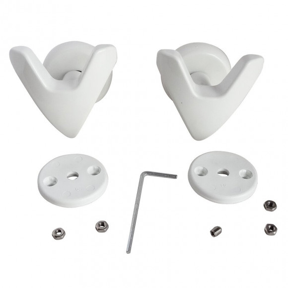 Patères V Pour Sèche Serviette Blanche - Pour Tube Plat À Visser