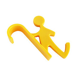 Crochet Pour Sèche Serviette Deco Jaune Tube Rond