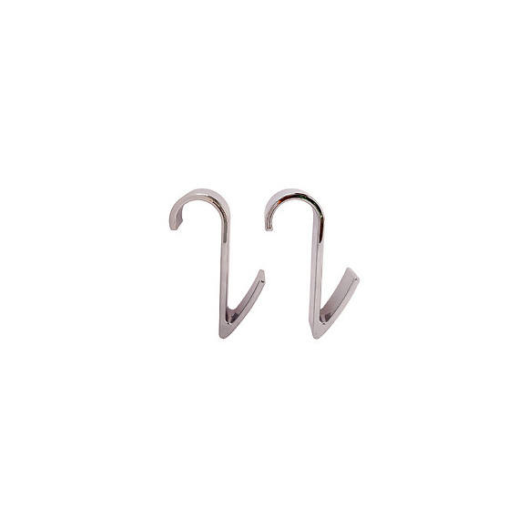 Lot De 2 Crochets Pour Sèche Serviette Tube Rond Chromé