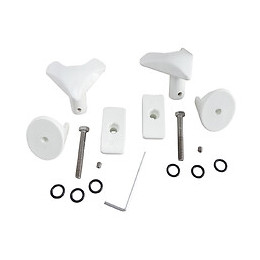 Patères V Pour Sèche Serviette Blanche - Pour Tube Rond  À Visser