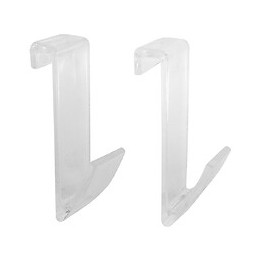 Lot De 2 Crochets Pour Sèche Serviette Tub Plat Transpar