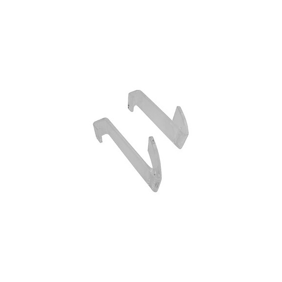 Lot De 2 Crochets Pour Sèche Serviette Tub Plat Transpar