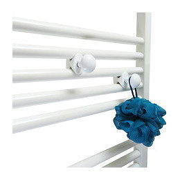 Patères O Pour Sèche Serviette Blanche - Pour Tube Rond À Visser