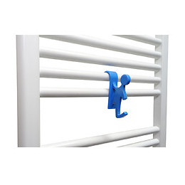 Crochet Pour Sèche Serviette Deco Bleu Tube Rond