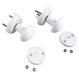 Patères O Pour Sèche Serviette Blanche - Pour Tube Plat  À Visser