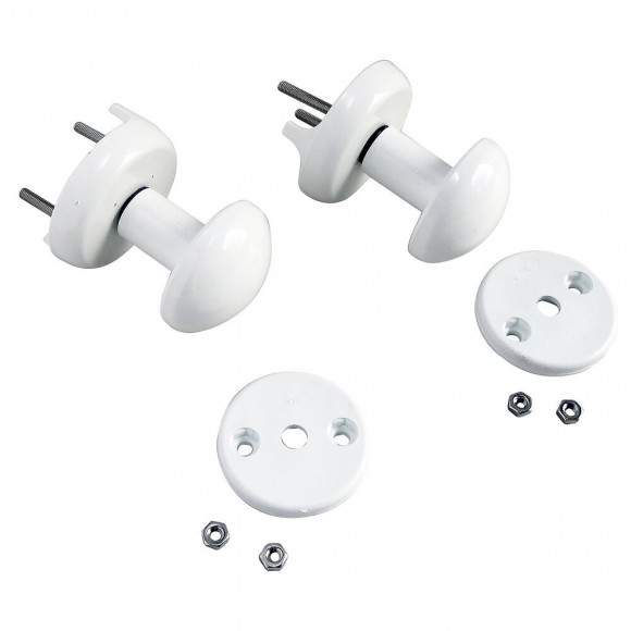 Patères O Pour Sèche Serviette Blanche - Pour Tube Plat  À Visser