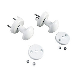 Patères O Pour Sèche Serviette Blanche - Pour Tube Plat  À Visser