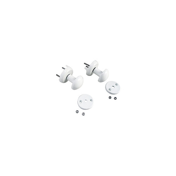 Patères O Pour Sèche Serviette Blanche - Pour Tube Plat  À Visser