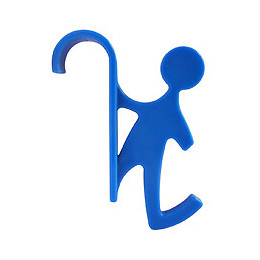 Crochet Pour Sèche Serviette Deco Bleu Tube Rond