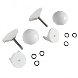 Patères O Pour Sèche Serviette Blanche - Pour Tube Rond À Visser