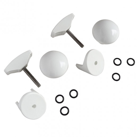 Patères O Pour Sèche Serviette Blanche - Pour Tube Rond À Visser