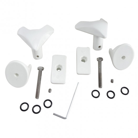 Patères V Pour Sèche Serviette Blanche - Pour Tube Rond  À Visser