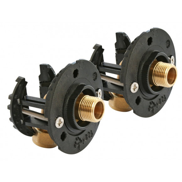 Kit Complet Fixation Robinetterie Sous-lavabo - Per Ø12 - Rac Compression M12/17