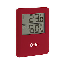 Thermomètre Hygromètre Magnétique Rouge - Otio