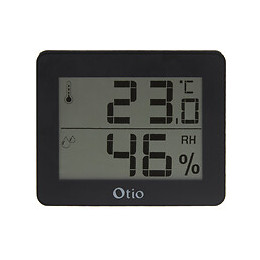 Thermomètre / Hygromètre Noir - Otio