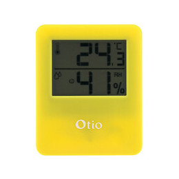 Thermomètre / Hygromètre Intérieur Magnétique - Jaune - Otio