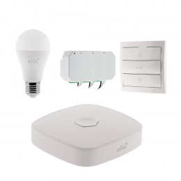 Pack De Démarrage Otiohome (3 Modules Volets Roulant + 1 Télécommande + 1 Box + 1 Ampoule Wifi)