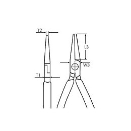 Pince À Bec Demi-rond Vde Din Iso 5745, Cei 60900