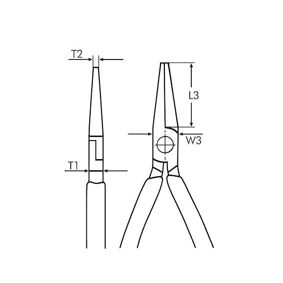 Pince À Bec Demi-rond Vde Din Iso 5745, Cei 60900