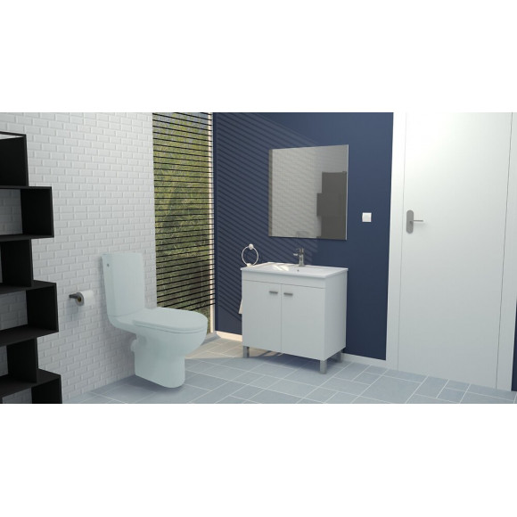 Pack Wc Klinni Sans Bride Sh - H82,5xl36,3xp60cm - Céramique Blanche