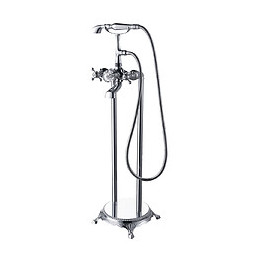 Mitigeur Pour Baignoire Îlot Getto - 100cm - Laiton - Finition Chromé