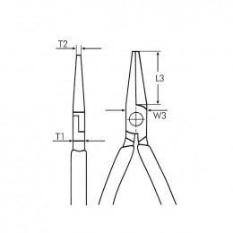 Pince À Bec Demi-rond Vde Din Iso 5745, Cei 60900