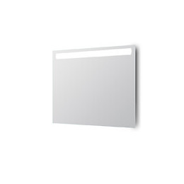 Miroir Rétro-éclairant Adel - Argent - 80x70cm - Verre - Cadre Aluminium