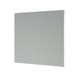 Miroir Simple Carré - Argent - 80x80cm - Verre - Chants Blancs