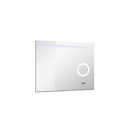 Miroir Rétro-éclairant Froya - Argent - 100x70cm - Verre - Multi-fonctions