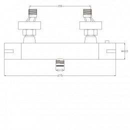 Mitigeur Thermostatique Silky - L27,5xl40,5cm - Finition Noir Mat