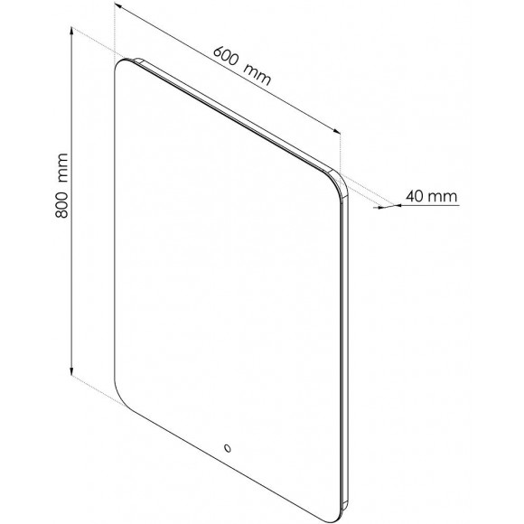 Miroir Rétro-éclairant Los Angeles - Argent - 60x80cm - Verre - Cadre Aluminium