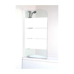 Pare-baignoire Missi 1v - Paroi 80x140x0,4cm - Verre Trempé - Finition Blanc