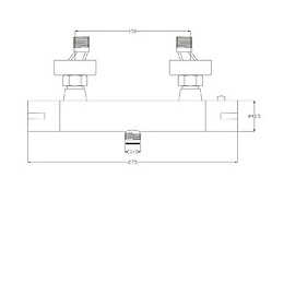 Mitigeur Thermostatique Silky - L27,5xl40,5cm - Finition Noir Mat