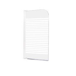 Pare-baignoire Ica - Paroi 80x140x0,4cm - Verre Trempé Sér. - Finitions Blanc