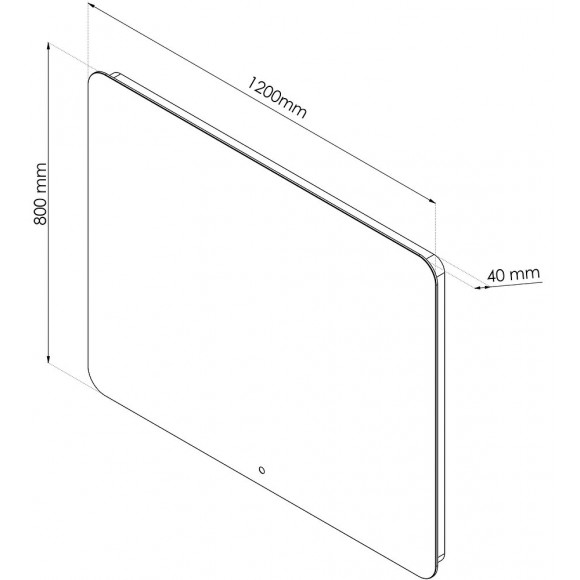 Miroir Rétro-éclairant Los Angeles - Argent - 120x80cm - Verre - Cadre Aluminium