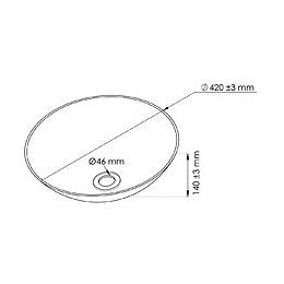 Vasque Ronde À Poser Mitra - Transparent - 42cm - Verre - Sans Trop Plein