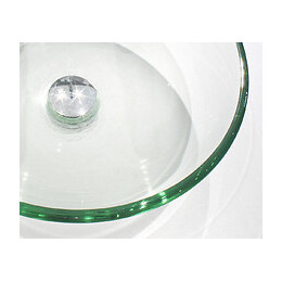 Vasque Ronde À Poser Mitra - Transparent - 42cm - Verre - Sans Trop Plein